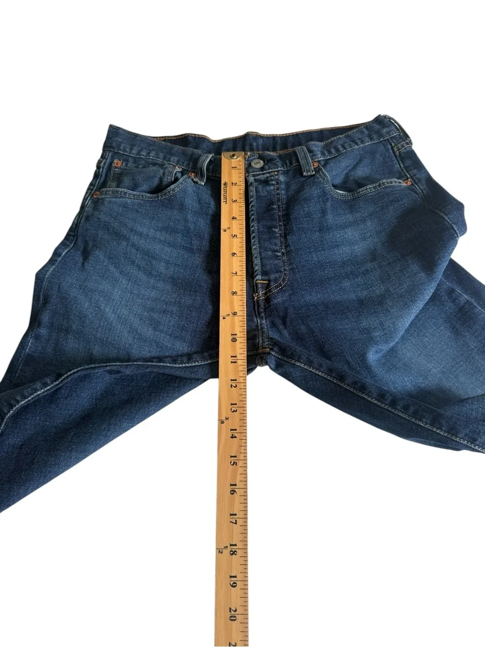 Levi's 501 Original Fit Jeans Men's 32x34 Uncanny Medium Blue Indigo Wash
